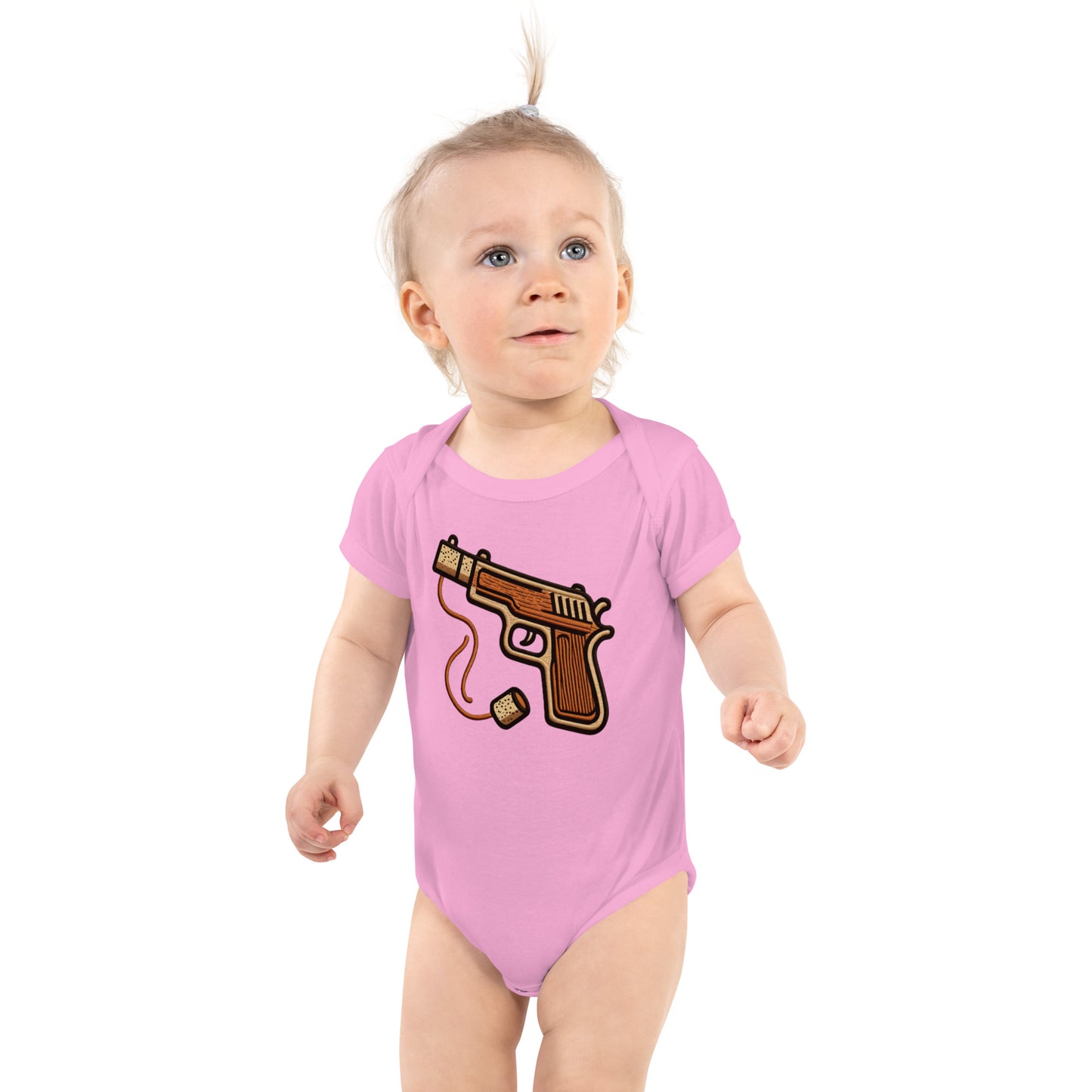 Pink Pop-Gun Infant Bodysuit