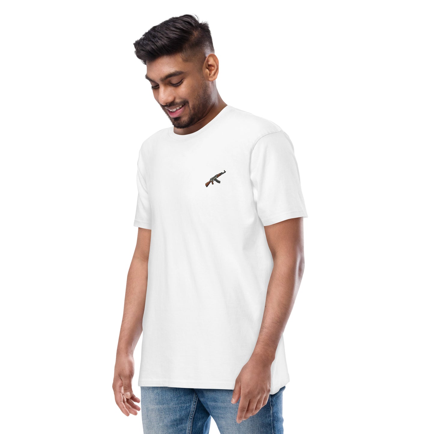 AK White Men’s premium heavyweight tee