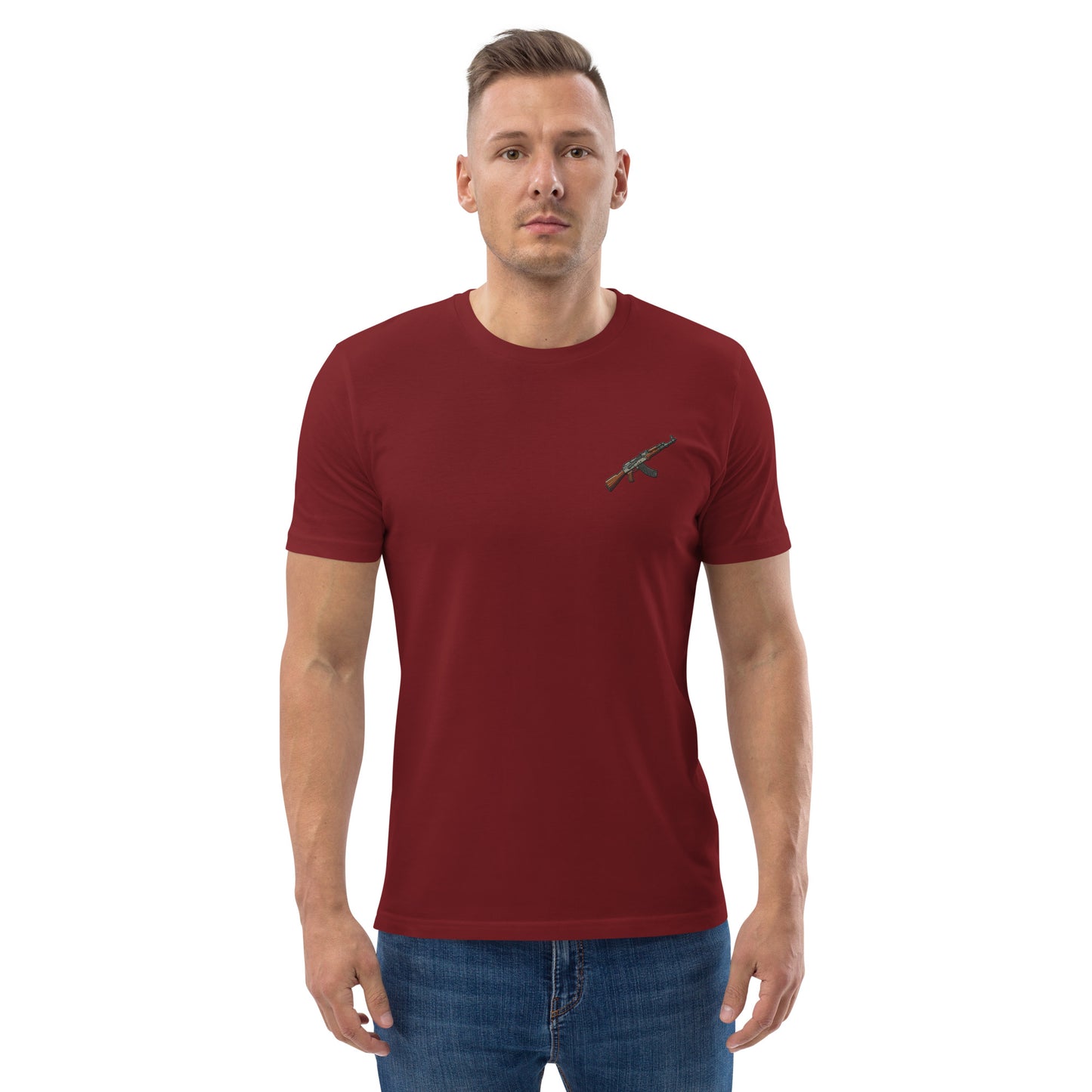 Burgandy Ak  organic cotton t-shirt