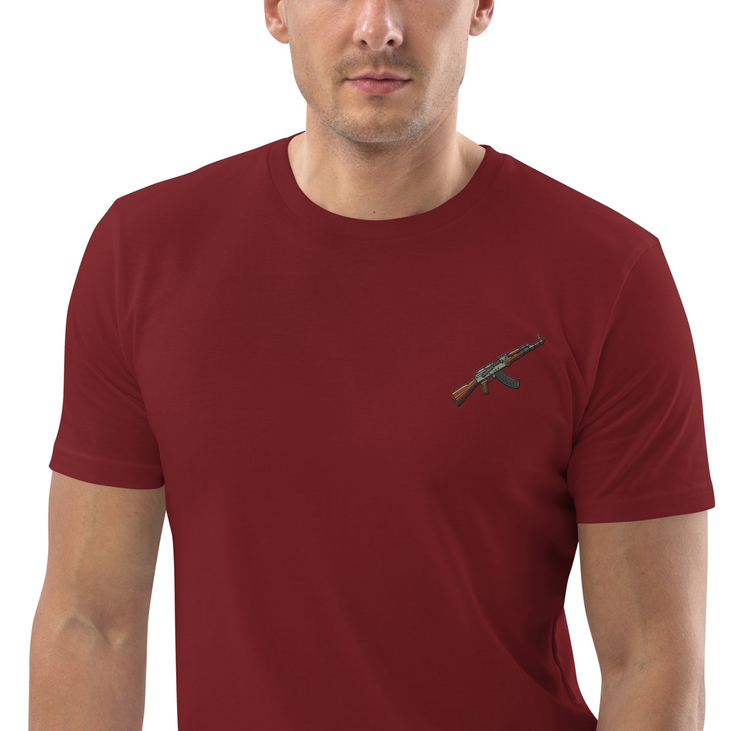 Burgandy Ak  organic cotton t-shirt