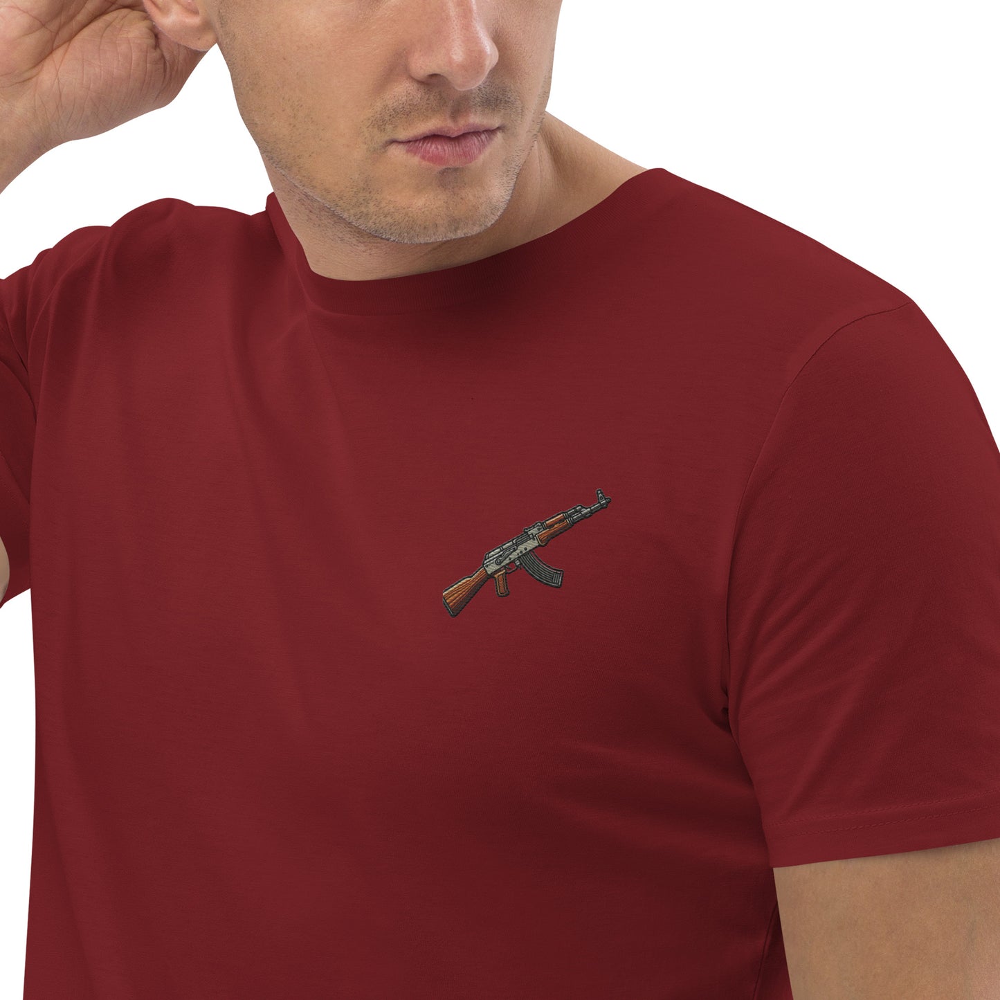 Burgandy Ak  organic cotton t-shirt