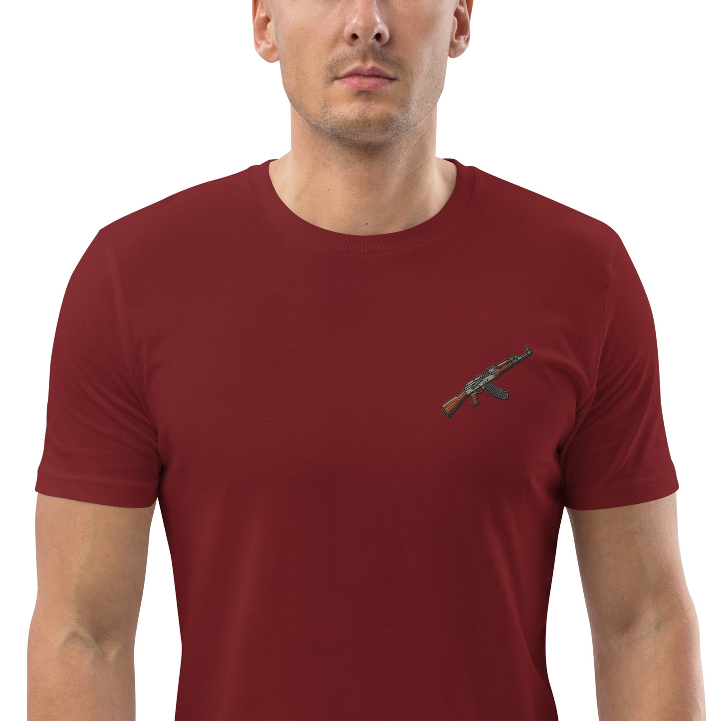 Burgandy Ak  organic cotton t-shirt