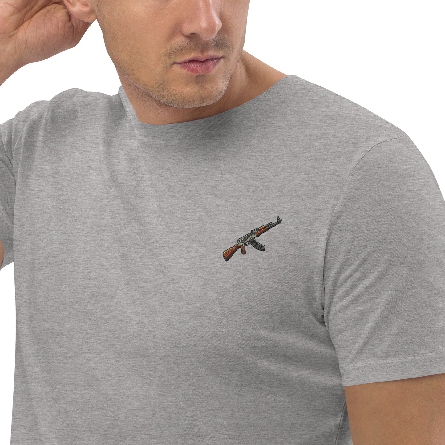 Ak Grey organic cotton t-shirt